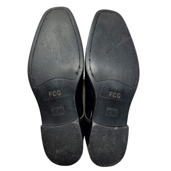 Fabian Group Tuscano Black Patent Leather Dress Shoes Mens 10M S121 Tuxedo Derby - Picture 10 of 12